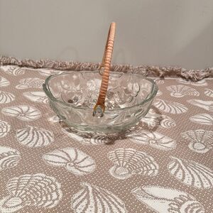 Glass Fruit Bowl with Handle